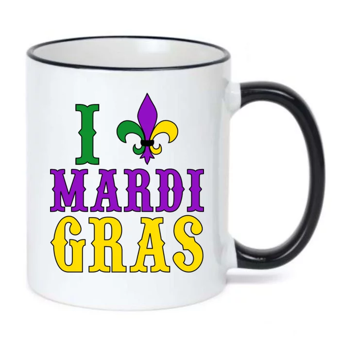 I Heart Mardi Gras Black Color Changing Mug