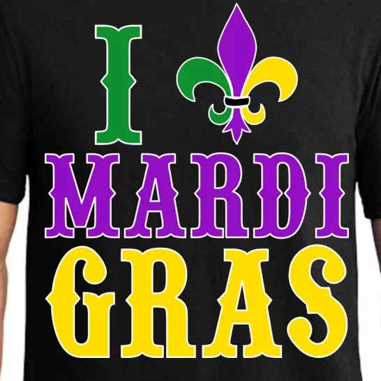 I Heart Mardi Gras Pajama Set