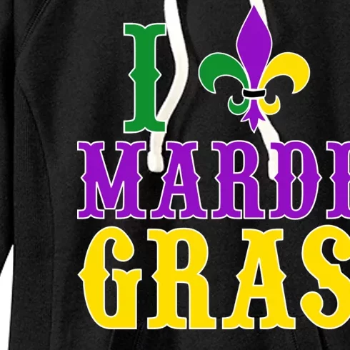 I Heart Mardi Gras Women's Fleece Hoodie