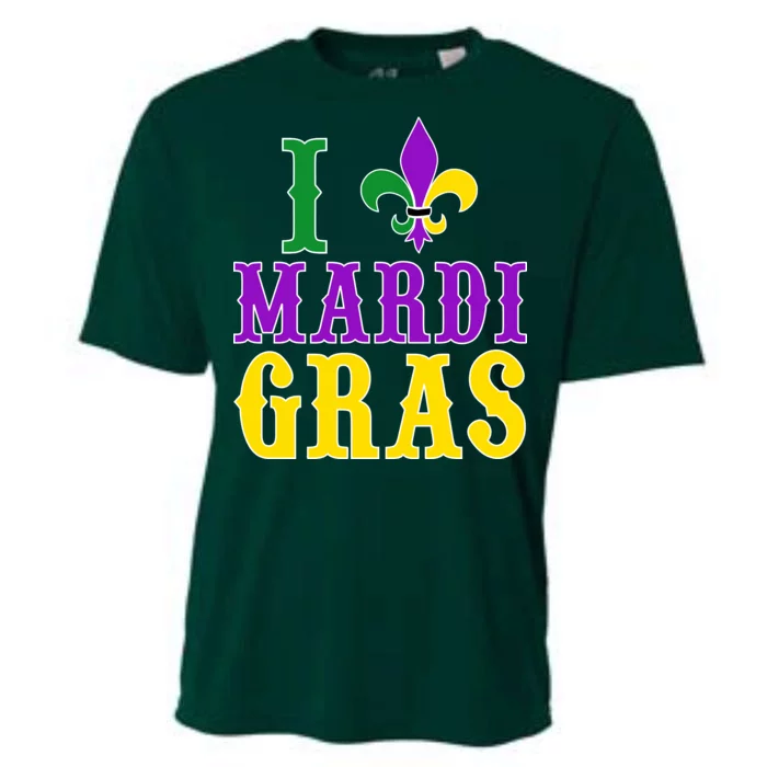 I Heart Mardi Gras Cooling Performance Crew T-Shirt