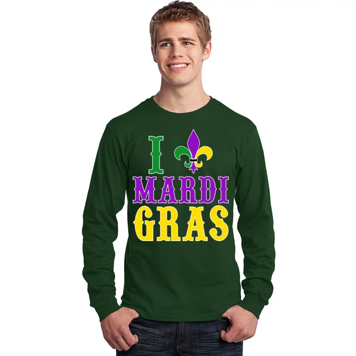 I Heart Mardi Gras Long Sleeve Shirt