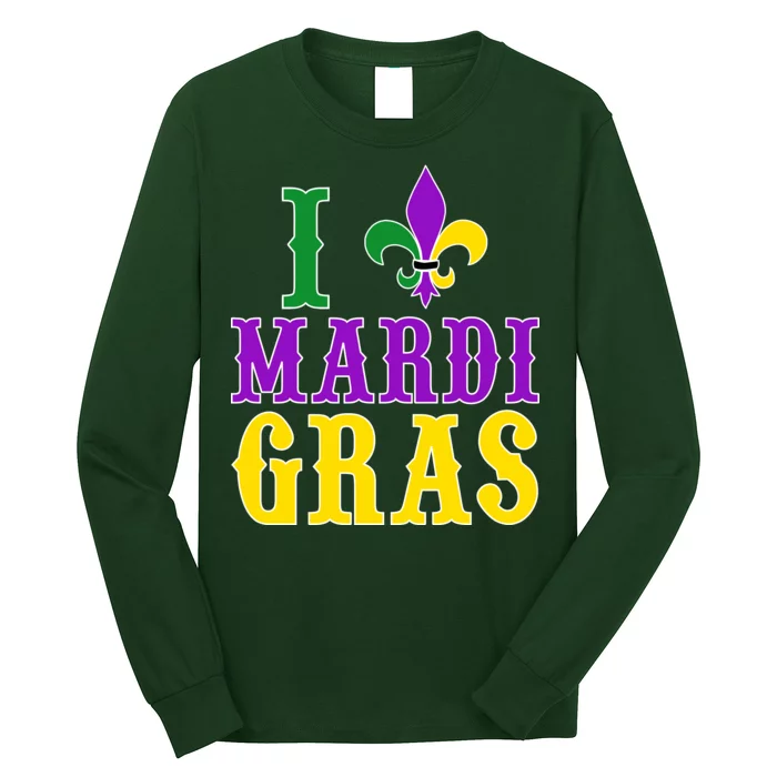 I Heart Mardi Gras Long Sleeve Shirt