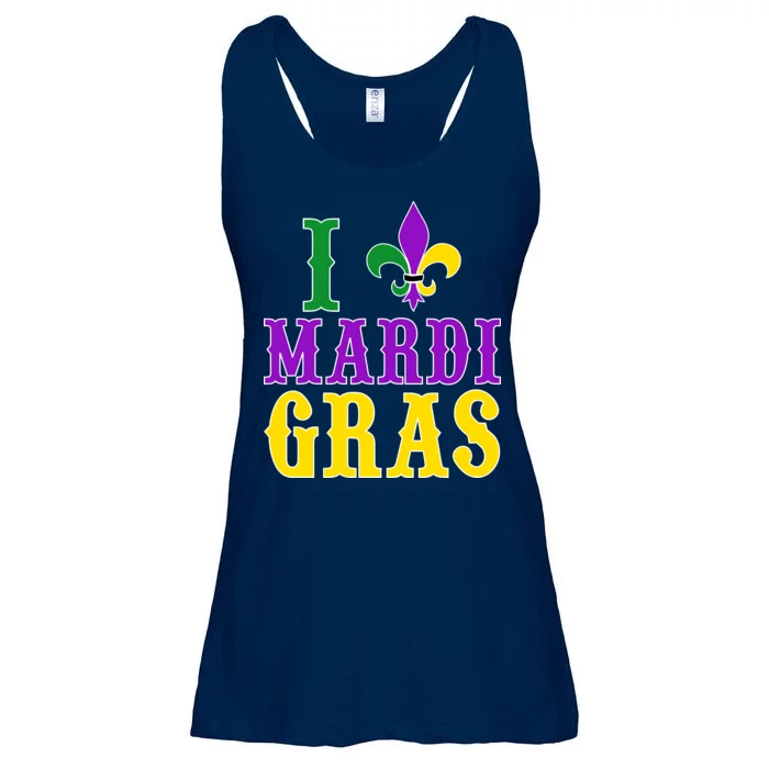 I Heart Mardi Gras Ladies Essential Flowy Tank