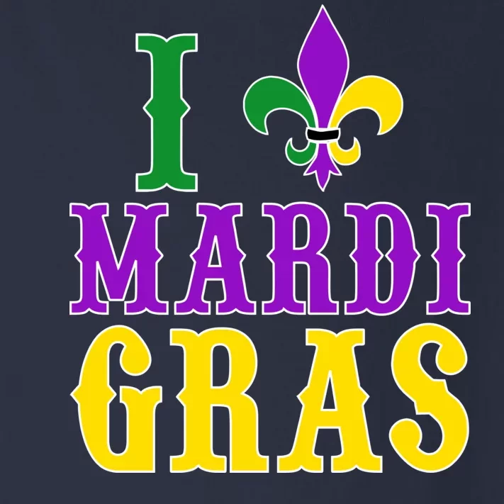 I Heart Mardi Gras Toddler Long Sleeve Shirt