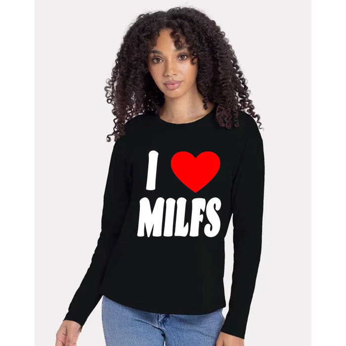 I Heart Milfs Womens Cotton Relaxed Long Sleeve T-Shirt