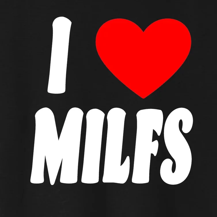 I Heart Milfs Women's Crop Top Tee