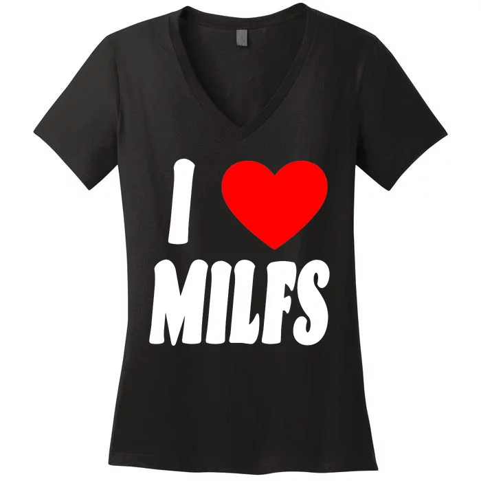 I Heart Milfs Women's V-Neck T-Shirt