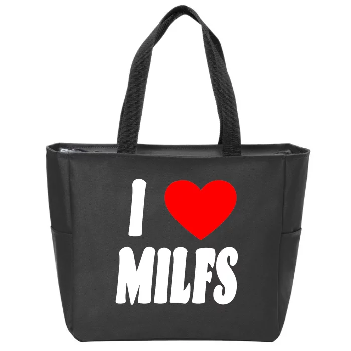 I Heart Milfs Zip Tote Bag