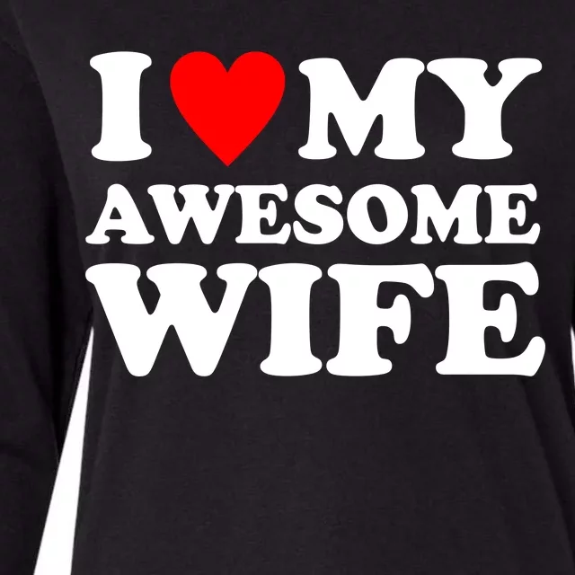 I Heart My Awesome Wife Womens Cotton Relaxed Long Sleeve T-Shirt