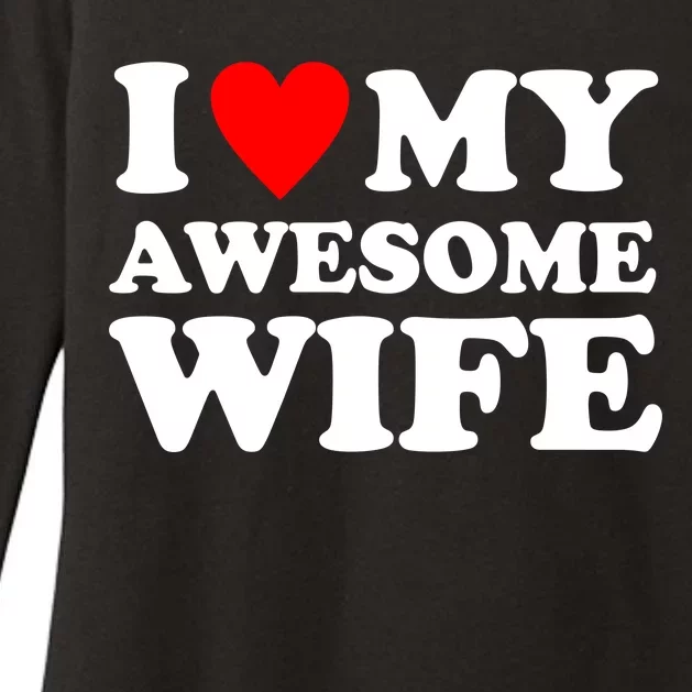 I Heart My Awesome Wife Womens CVC Long Sleeve Shirt