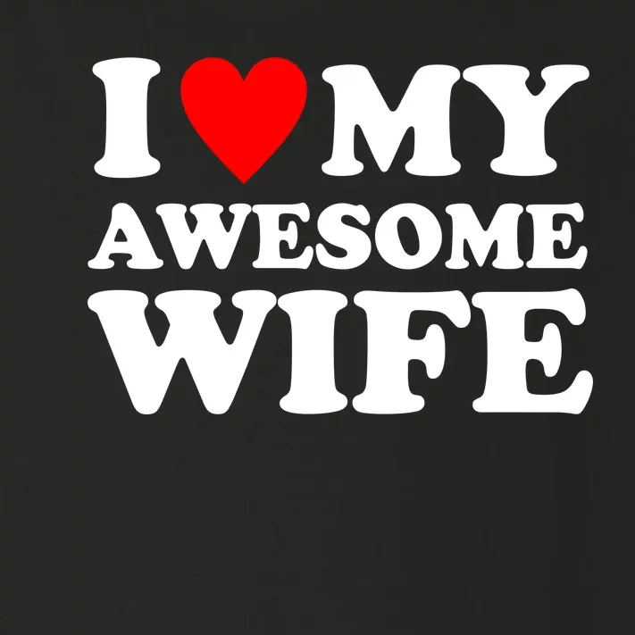 I Heart My Awesome Wife Toddler Long Sleeve Shirt