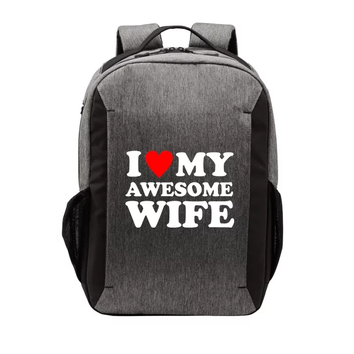 I Heart My Awesome Wife Vector Backpack