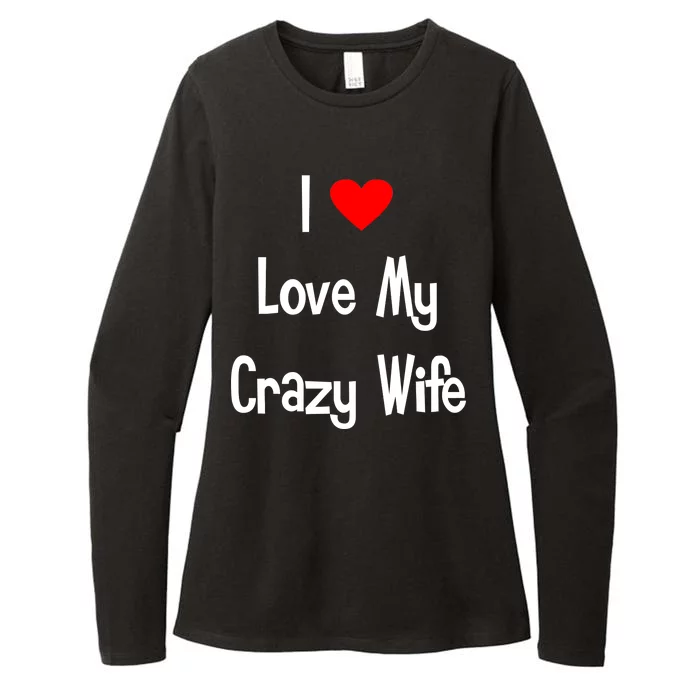 I Heart My Crazy Wife Womens CVC Long Sleeve Shirt