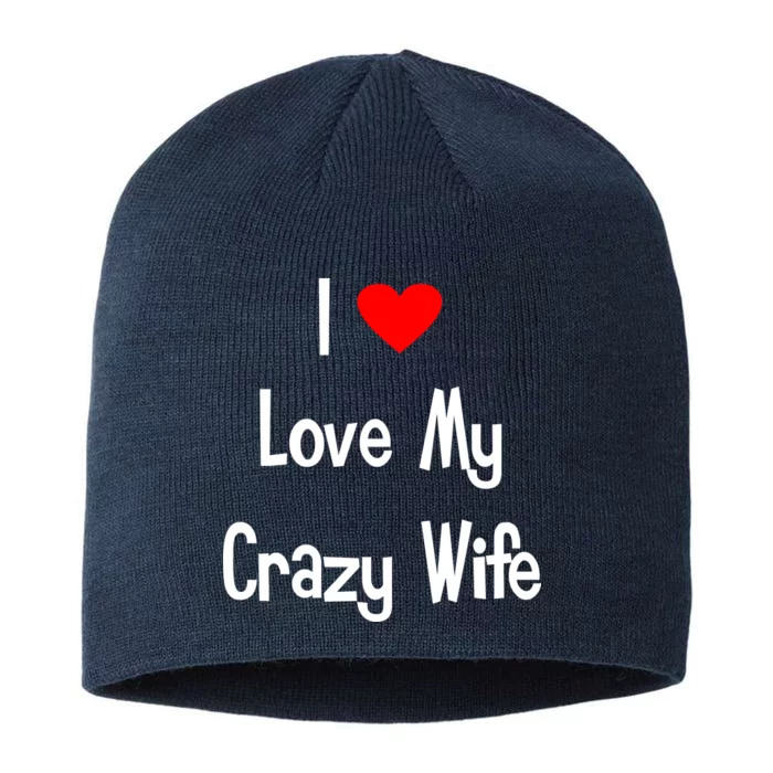 I Heart My Crazy Wife 8 1/2in Sustainable Knit Beanie