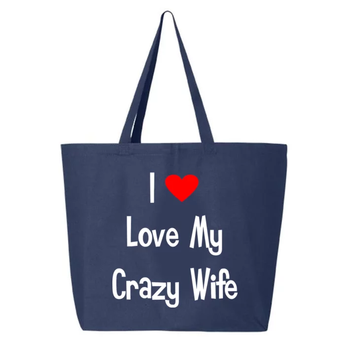 I Heart My Crazy Wife 25L Jumbo Tote