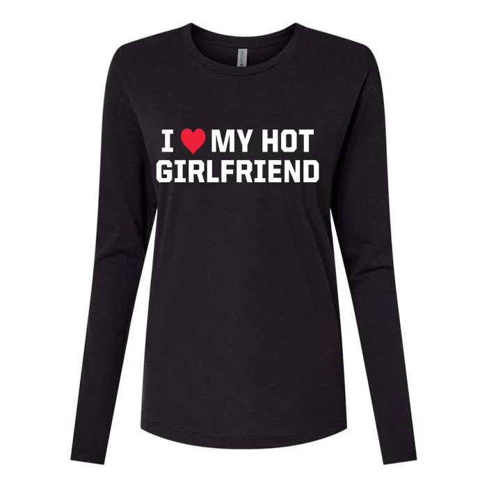 I Heart My Hot Girlfriend Fenny Couples Womens Cotton Relaxed Long Sleeve T-Shirt