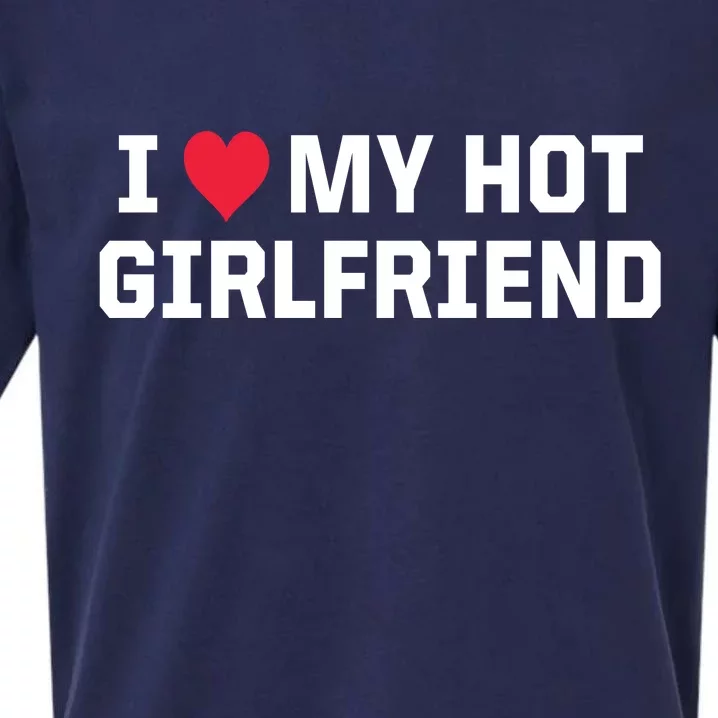 I Heart My Hot Girlfriend Fenny Couples Sueded Cloud Jersey T-Shirt