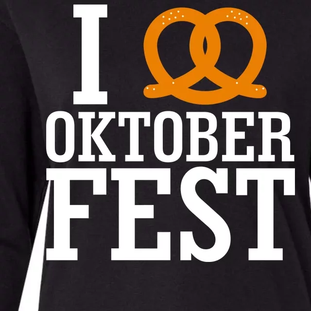 I Heart Oktoberfest Pretzel Womens Cotton Relaxed Long Sleeve T-Shirt