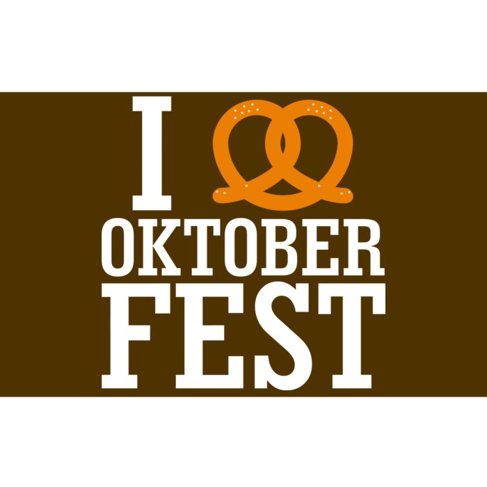 I Heart Oktoberfest Pretzel Bumper Sticker