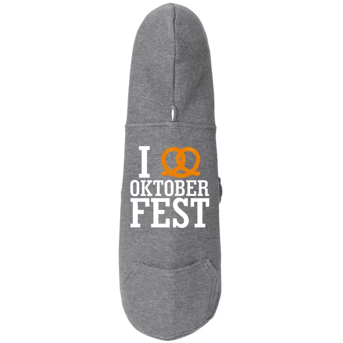 I Heart Oktoberfest Pretzel Doggie 3-End Fleece Hoodie