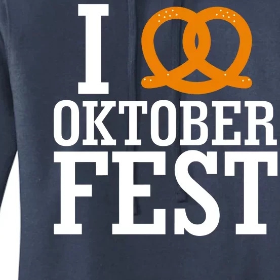 I Heart Oktoberfest Pretzel Women's Pullover Hoodie