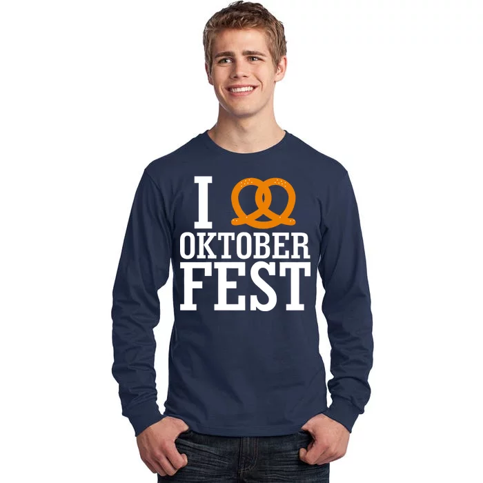 I Heart Oktoberfest Pretzel Tall Long Sleeve T-Shirt