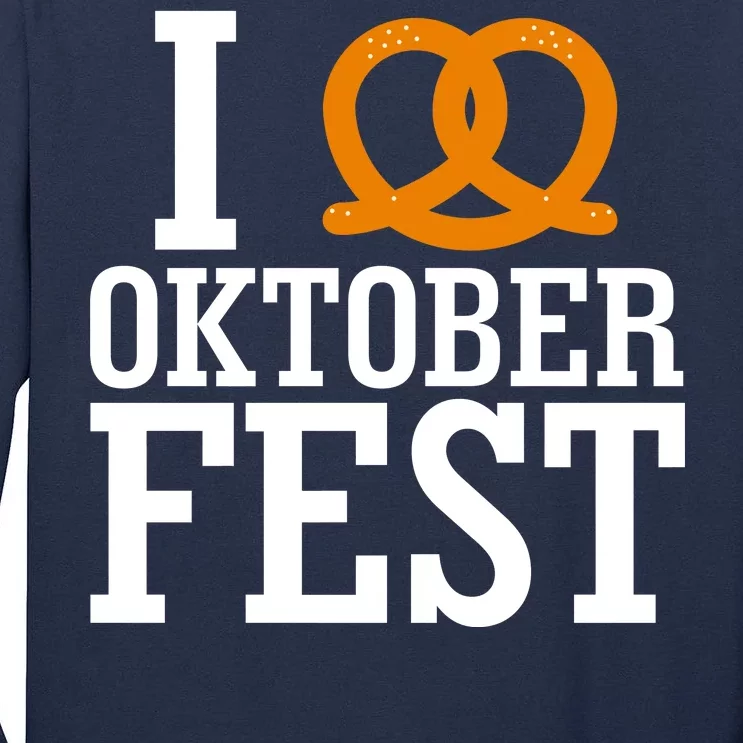 I Heart Oktoberfest Pretzel Tall Long Sleeve T-Shirt