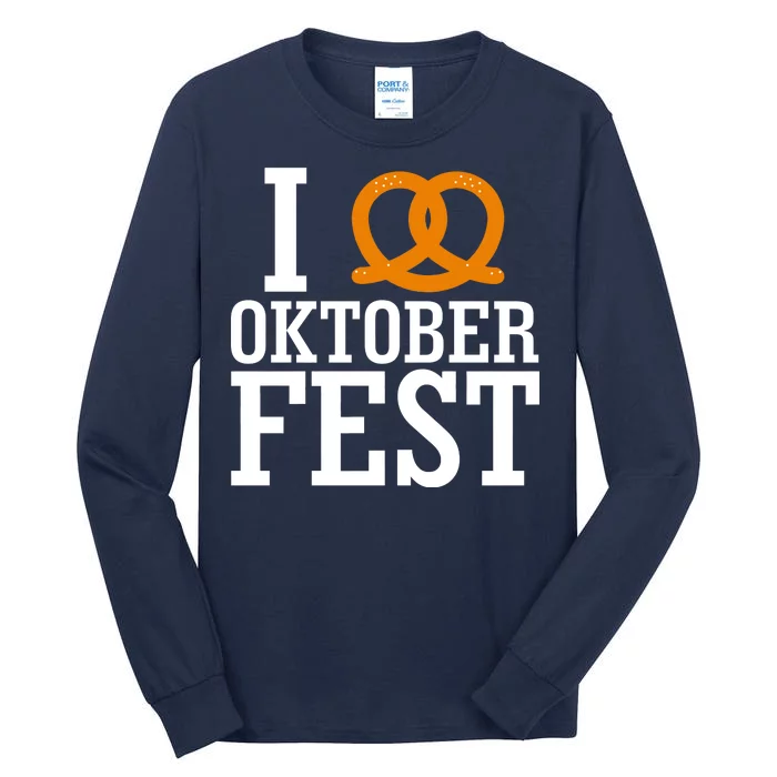 I Heart Oktoberfest Pretzel Tall Long Sleeve T-Shirt