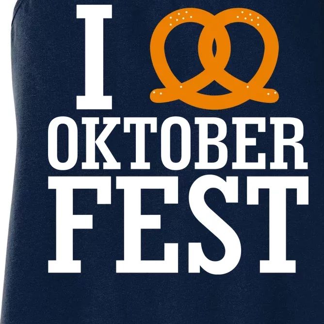 I Heart Oktoberfest Pretzel Women's Racerback Tank