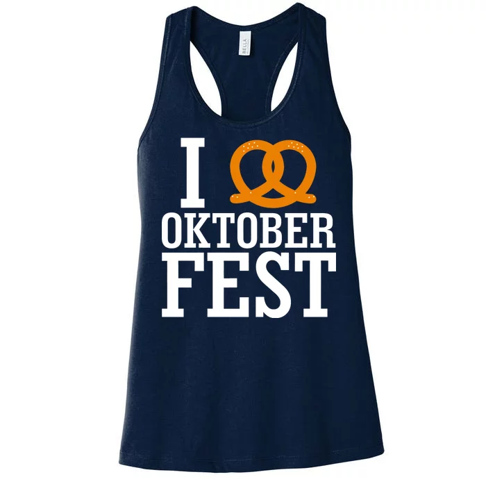 I Heart Oktoberfest Pretzel Women's Racerback Tank