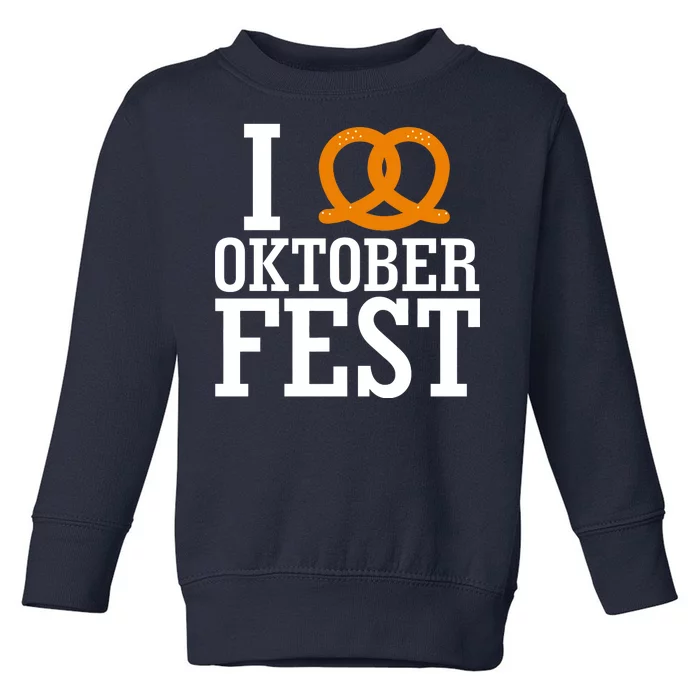 I Heart Oktoberfest Pretzel Toddler Sweatshirt