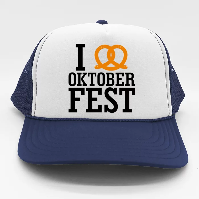 I Heart Oktoberfest Pretzel Trucker Hat