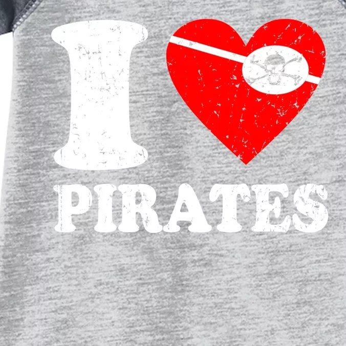 I Heart Pirates T-Shirt Infant Baby Jersey Bodysuit