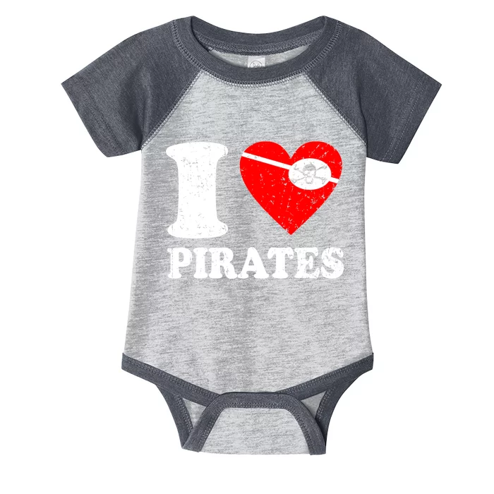 I Heart Pirates T-Shirt Infant Baby Jersey Bodysuit