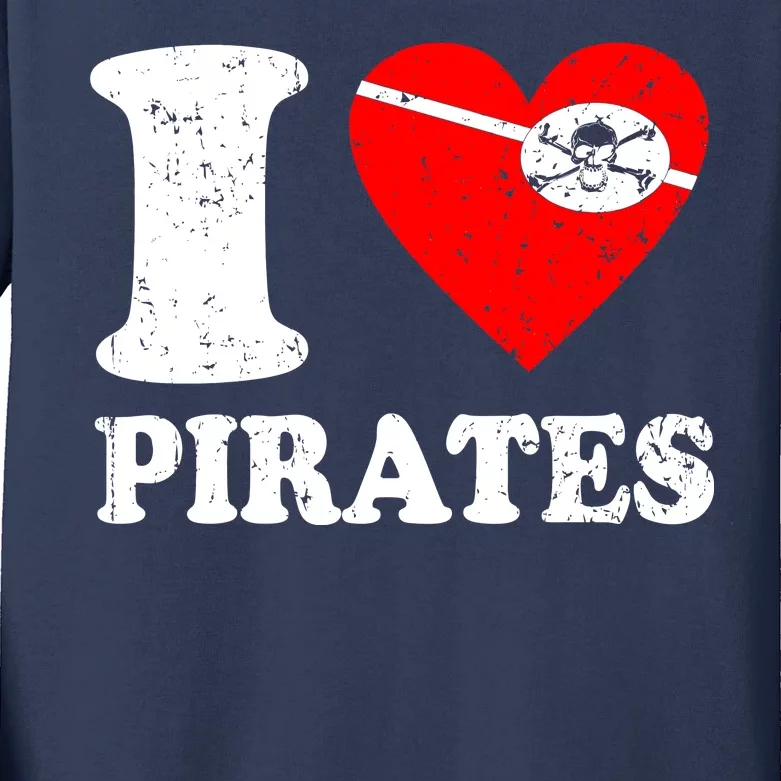 I Heart Pirates T-Shirt Kids Long Sleeve Shirt