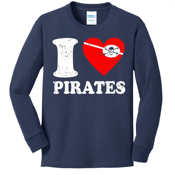 I Heart Pirates T-Shirt Kids Long Sleeve Shirt