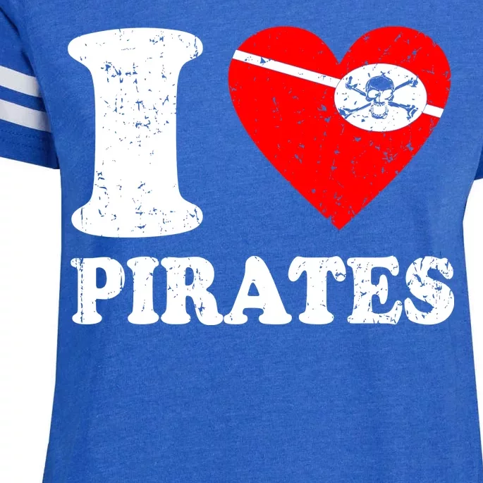 I Heart Pirates T-Shirt Enza Ladies Jersey Football T-Shirt