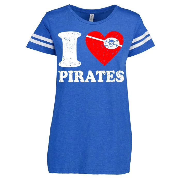 I Heart Pirates T-Shirt Enza Ladies Jersey Football T-Shirt