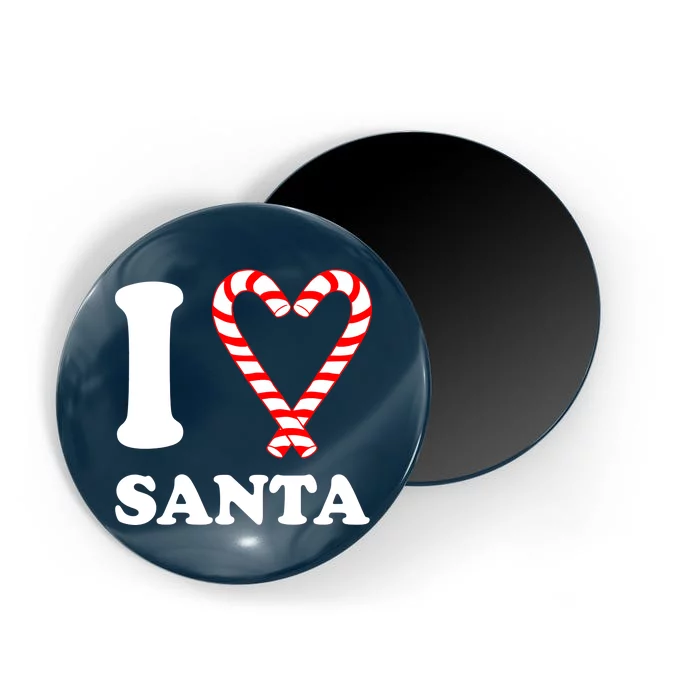 I Heart Santa Candy Cane Magnet