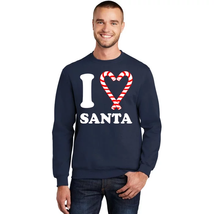 I Heart Santa Candy Cane Tall Sweatshirt