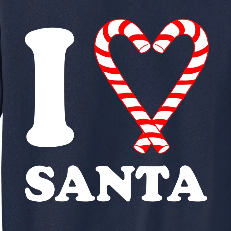 I Heart Santa Candy Cane Tall Sweatshirt