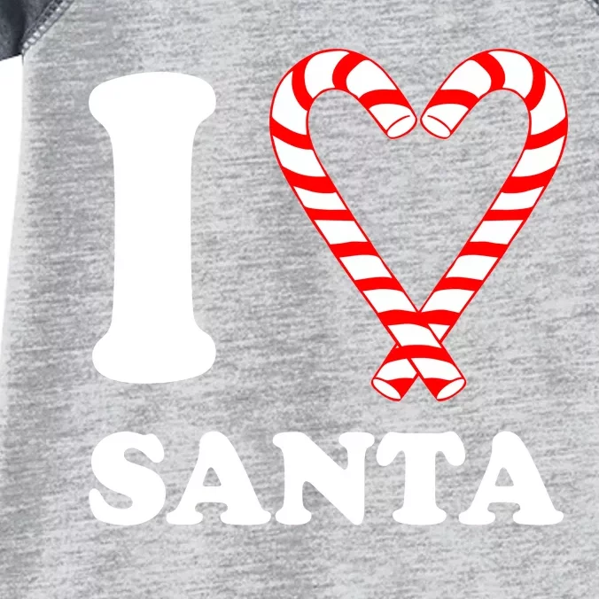 I Heart Santa Candy Cane Infant Baby Jersey Bodysuit