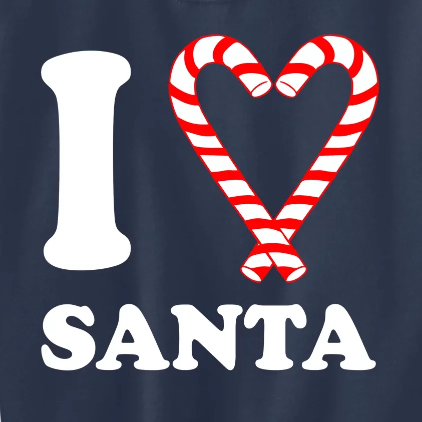 I Heart Santa Candy Cane Kids Sweatshirt