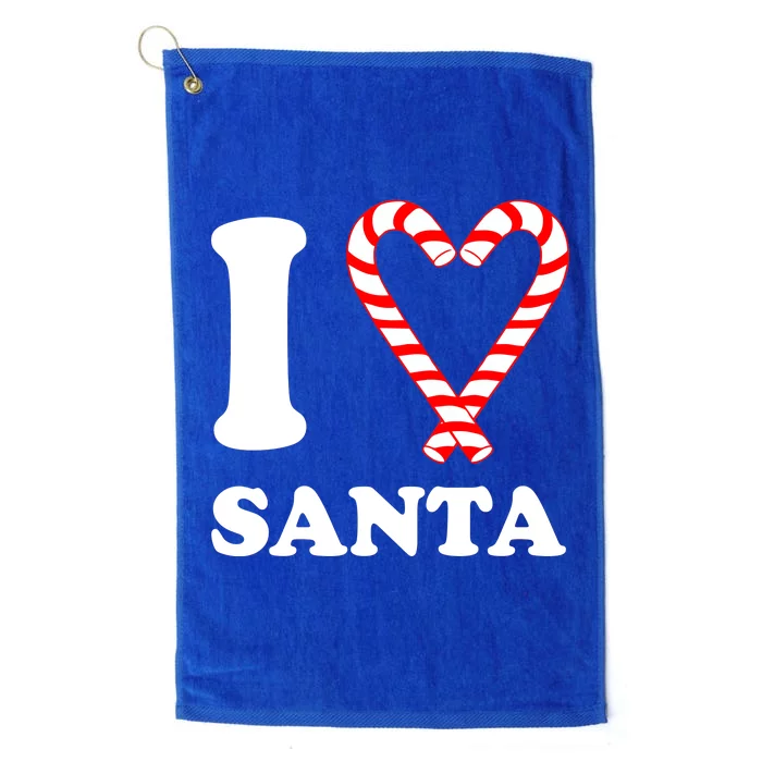 I Heart Santa Candy Cane Platinum Collection Golf Towel