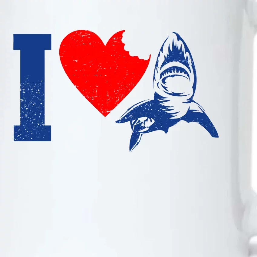 I Heart Sharks Black Color Changing Mug