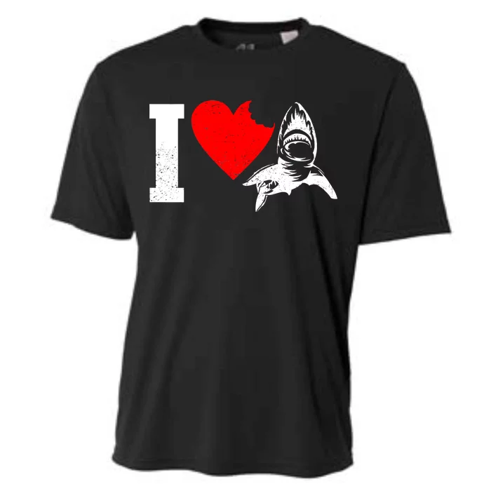 I Heart Sharks Cooling Performance Crew T-Shirt