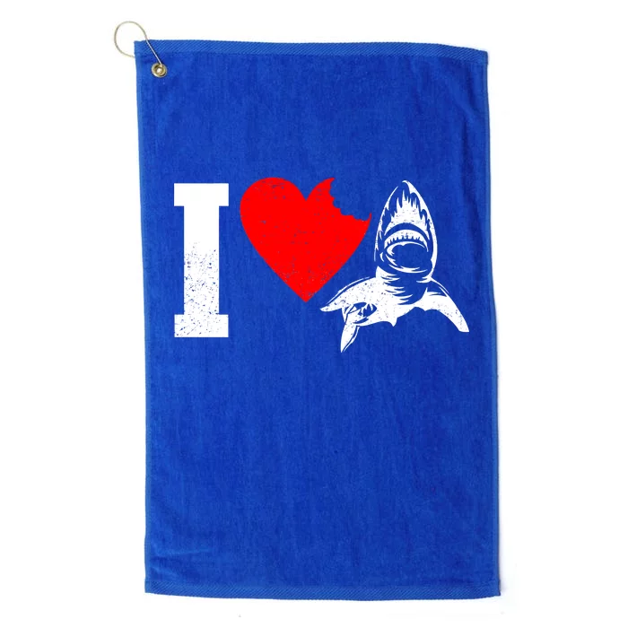 I Heart Sharks Platinum Collection Golf Towel