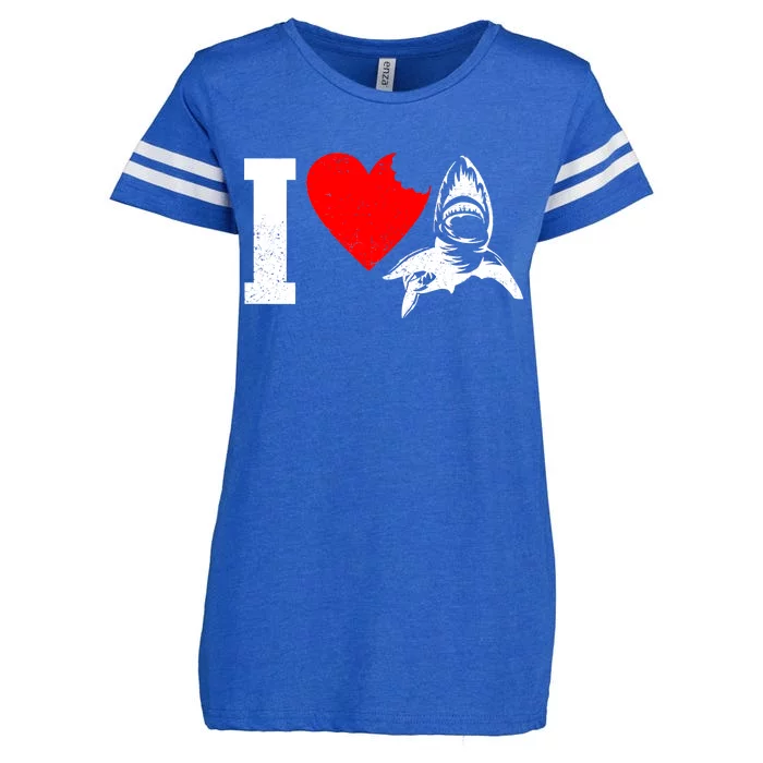 I Heart Sharks Enza Ladies Jersey Football T-Shirt