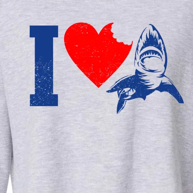 I Heart Sharks Cropped Pullover Crew