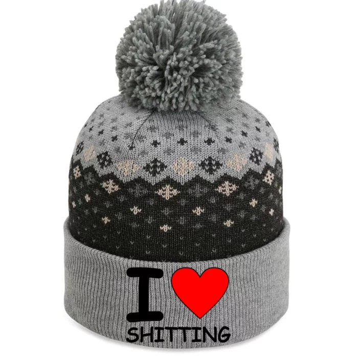 I Heart Shitting Poop The Baniff Cuffed Pom Beanie